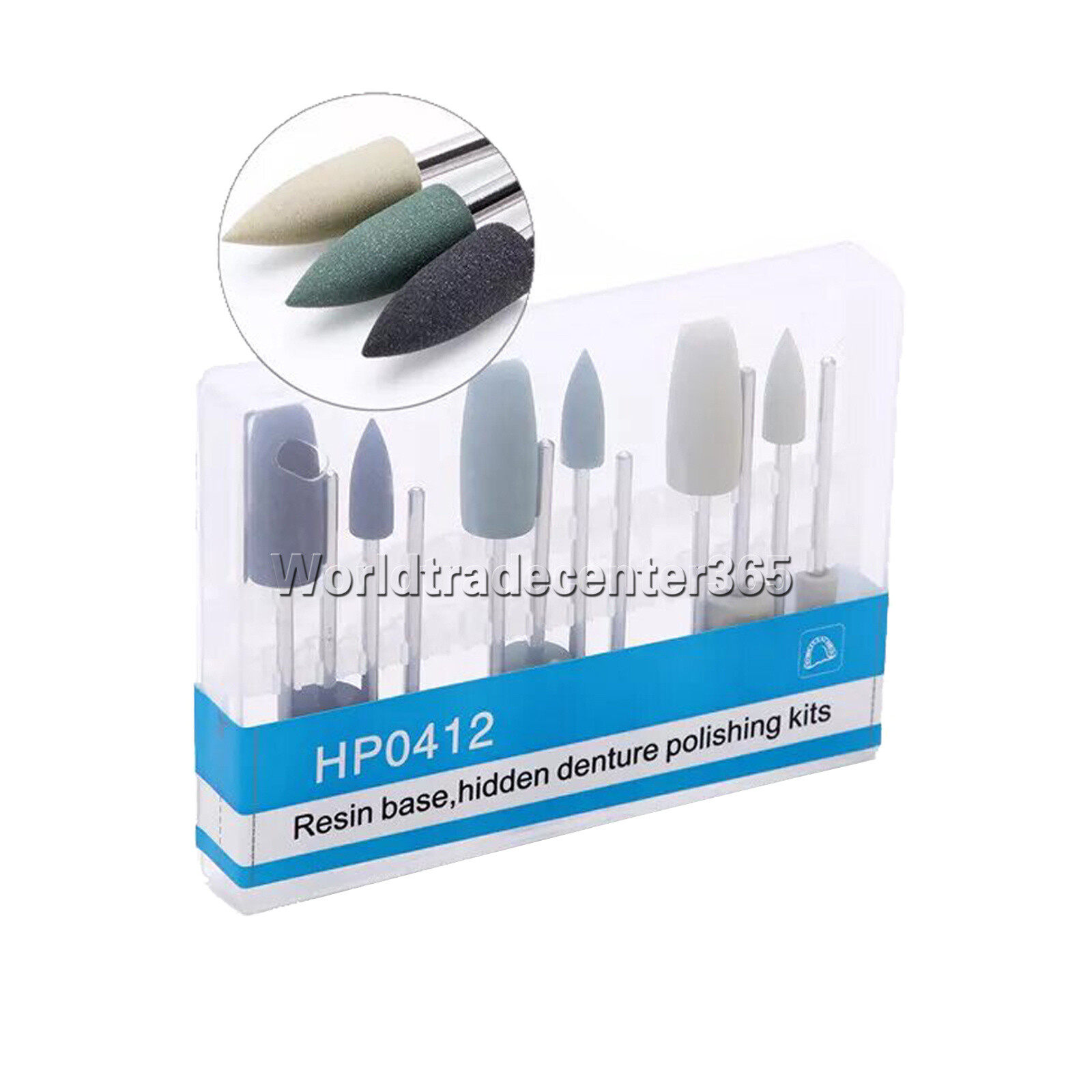 Dental Diamond Burs HP 0412 Resin Base Hidden Polishing Kit Low Speed
