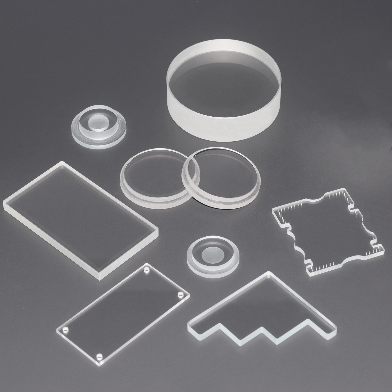 Custom Fluted Quartz Glass Step Window Fused Quartz Step Fused Silica Step Sheet