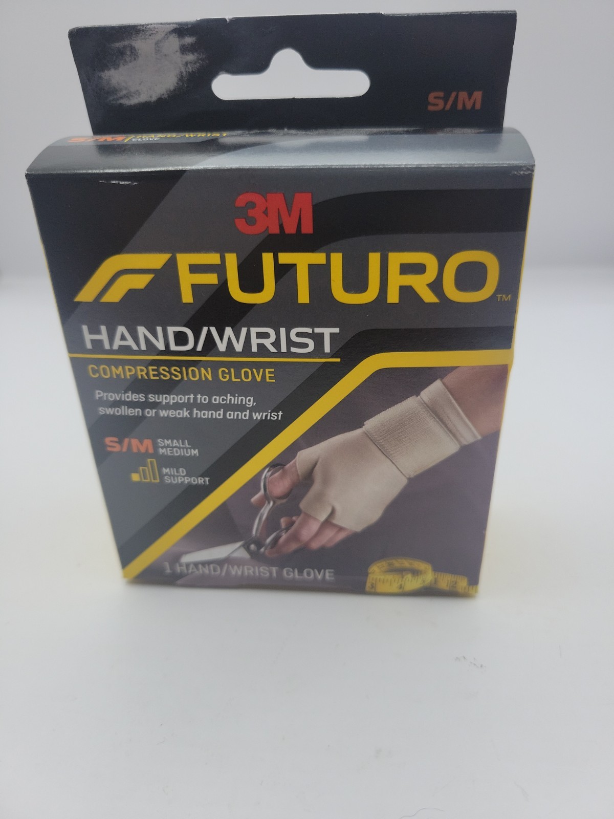 New FUTURO 6.5″ to 8″ Fits Palm Size Energizing Support Glove – S/M Tan 09183EN