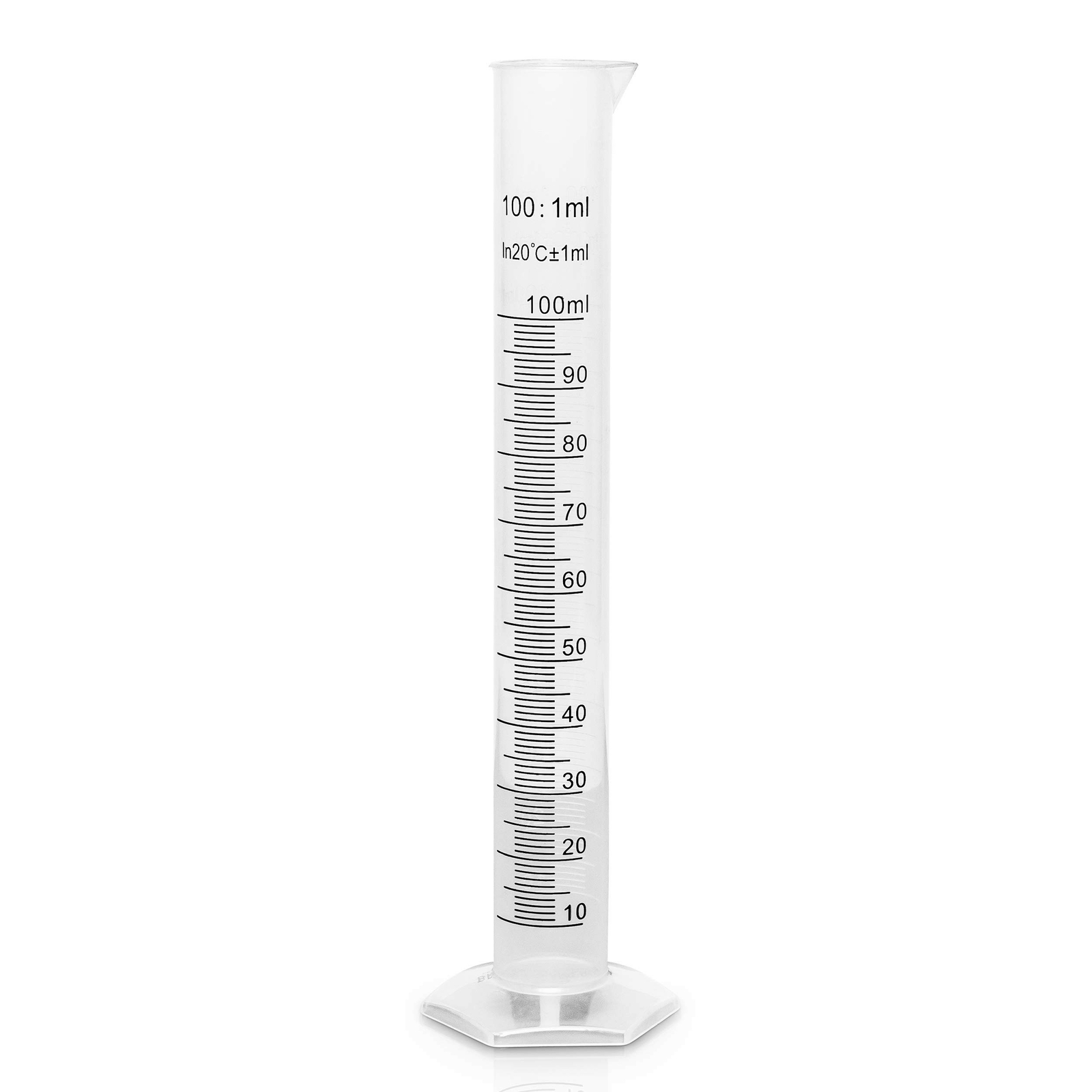 Plastic Graduated Cylinder Measuring Beaker – 100ml Science Measuring Test Tube