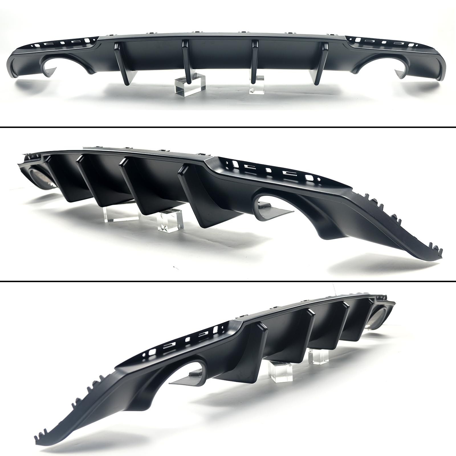 Rear Diffuser Lip 2015-2023 Chrysler 300 SRT Shark Fin Splitter Matte Black