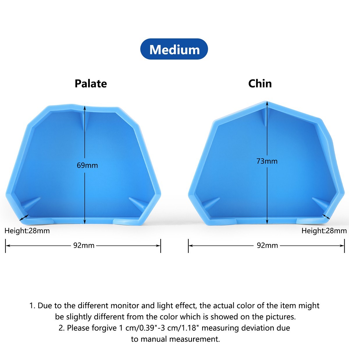 6Pcs Dental Model Former Base Molds Blue Silicone Rubber Notches Plaster Types
