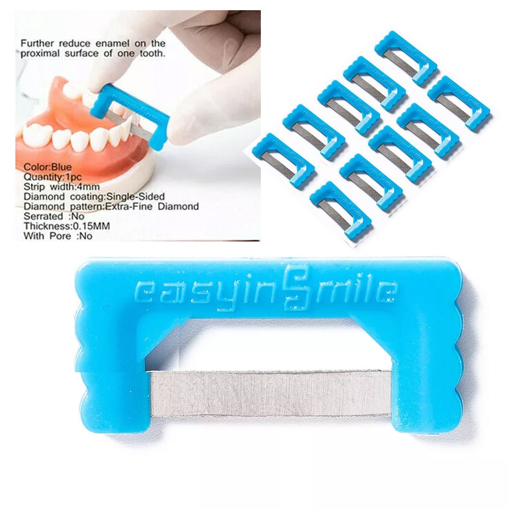 Dental Orthodontic Interproximal IPR Reduction Strip Polishing Enamel Saw 10Size