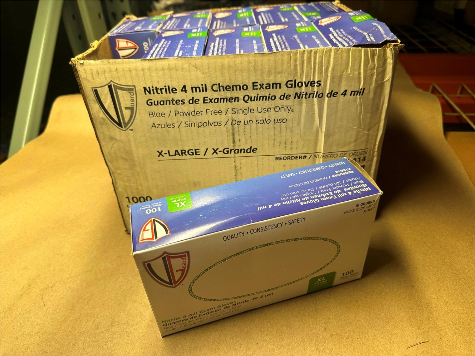 1000x Pack Lot 4mil XL Nitrile Chemo Exam Gloves – Blue – Powder Free X-Large