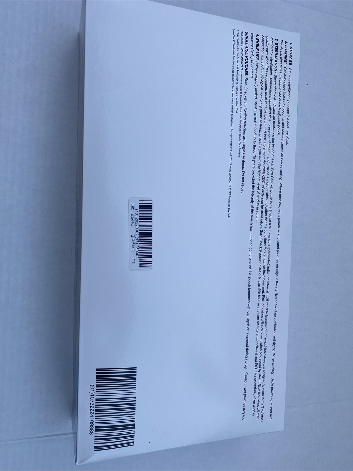 Crosstex SCL2 – Sure-Check Self Sealing Sterilization Pouches 7.5” x 13” – 200