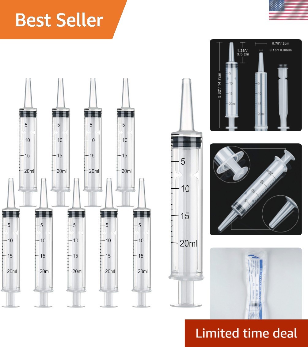 10 Pack Plastic Syringe Liquid Measuring Syringes Without Needle for Epoxy Re…