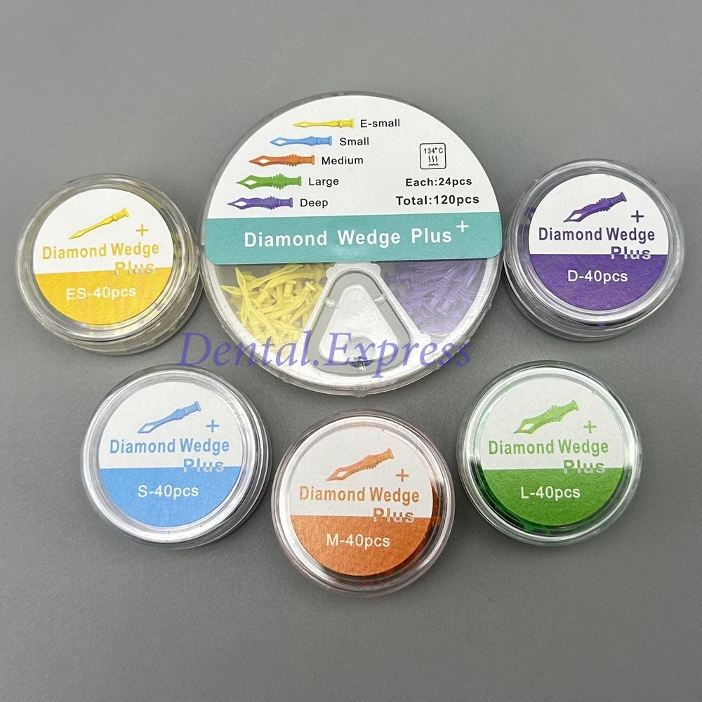 Dental Diamond Wedges Plastic Interdental Adaptive Diastema Teeth Fender 5 Size