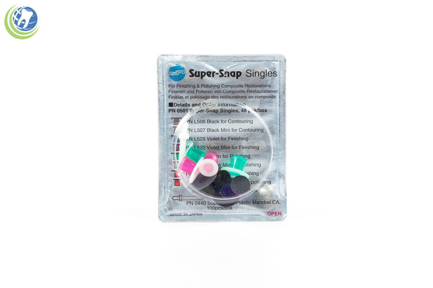 Shofu Super-Snap Singles Composite Restoration Finishing Polishing 262-0505