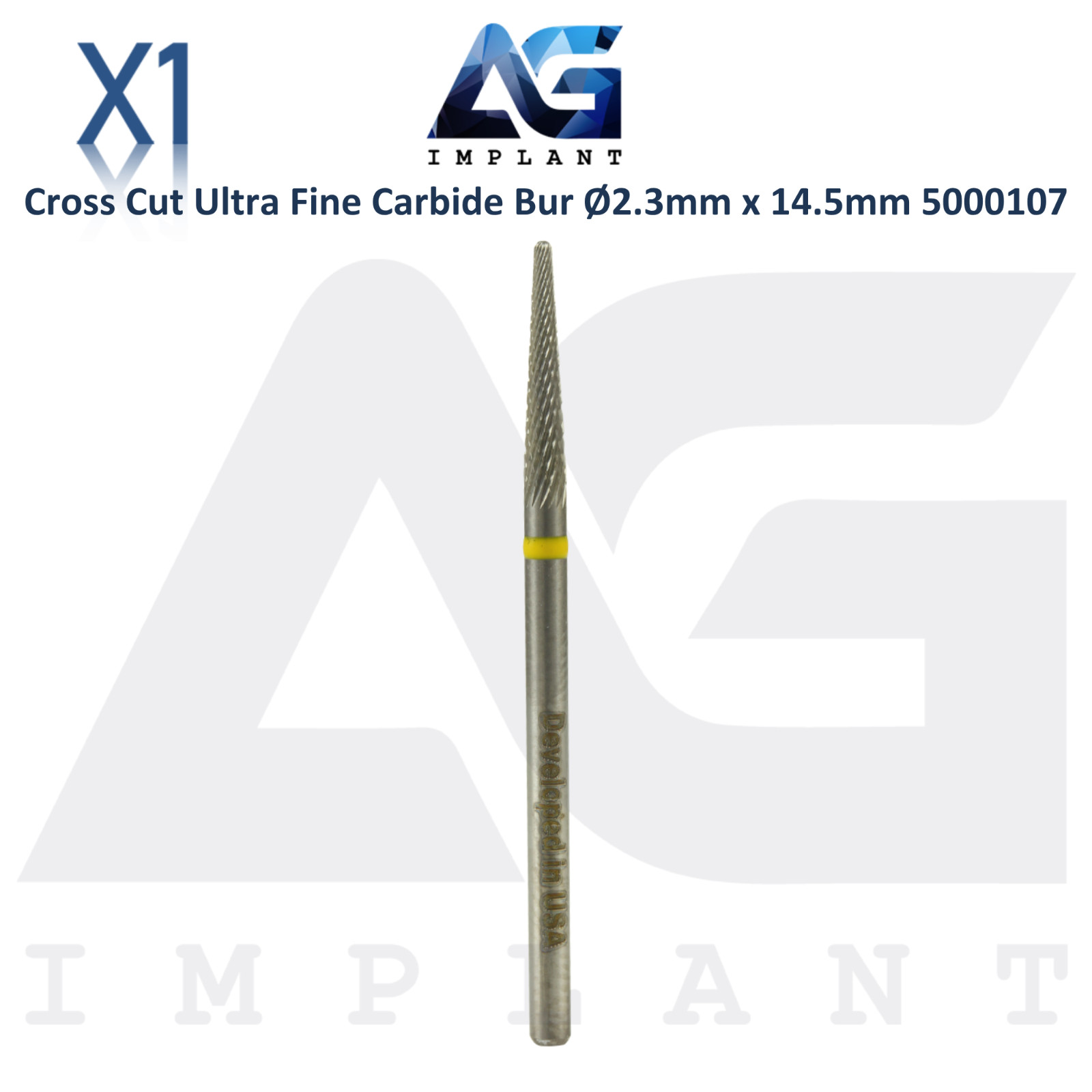 Dental Wilson Cross Cut Ultra Fine Bur Ø2.3×14.5mm Tungsten Carbide 5000107