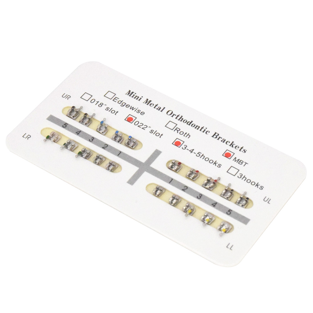 Dental Orthodontic Bracket Braces MIM Monoblock Ultrathin Roth/MBT 022/018 Hooks