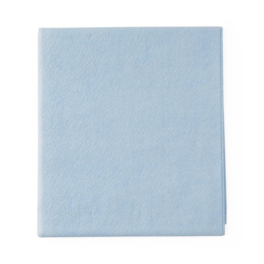 Medline Tissue/Poly Drape Sheets, Blue, 40 x 90 Inches, Disposable, 50 Count