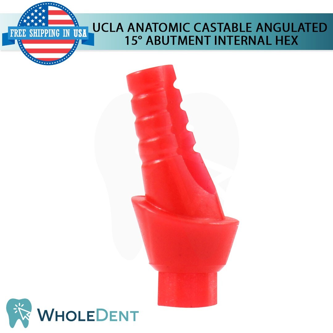 10x UCLA Angulated Anatomic Fully Castable Abutment 15° Int Hex
