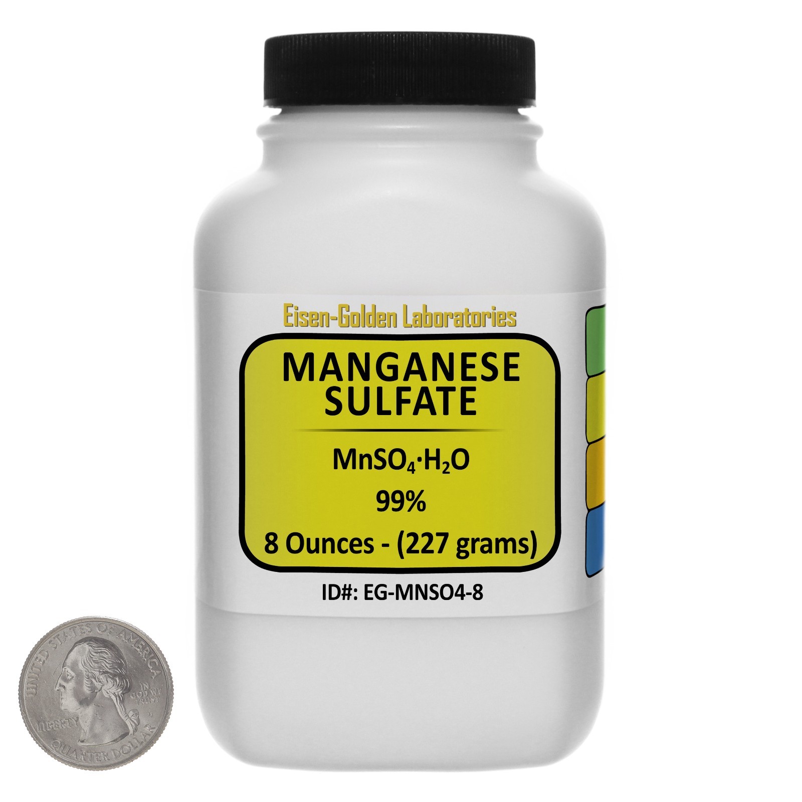 Manganese Sulfate [MnSO4(H2O)] 99% AR Grade Powder 8 Oz in a Plastic Bottle USA