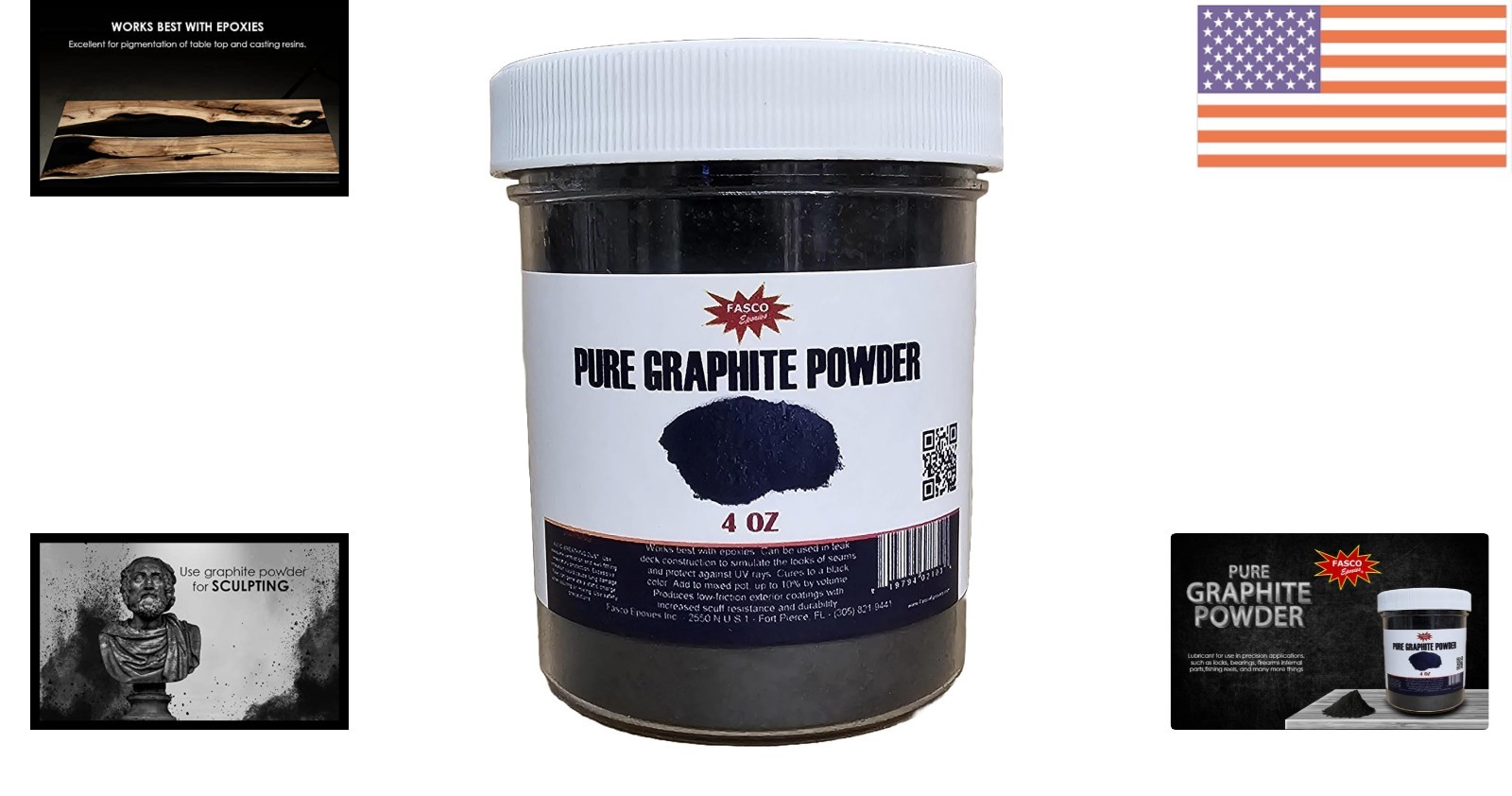 4 oz High-Purity Graphite Powder – Conductive Filler for Marine & Industrial Use