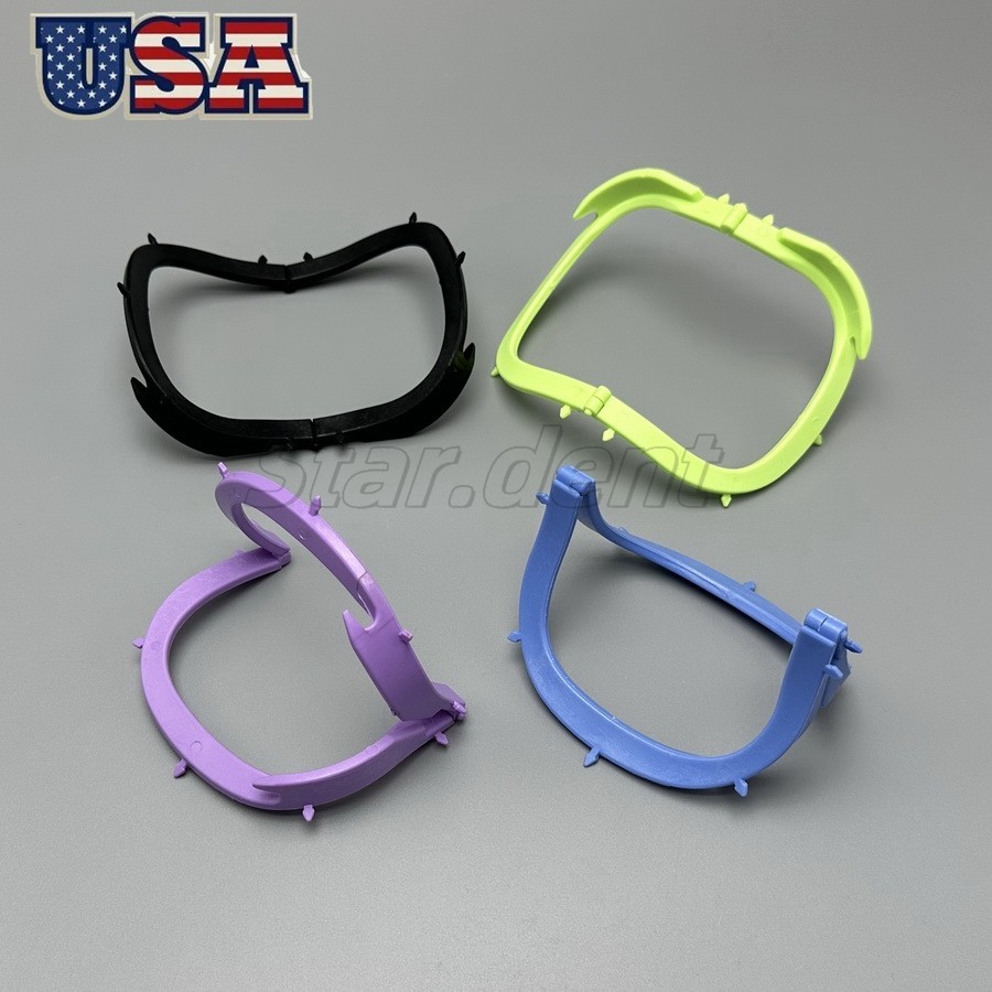 Dental Foldable Frame Plastic Rubber Dam Sheets Bracket for Dental Operation MIX