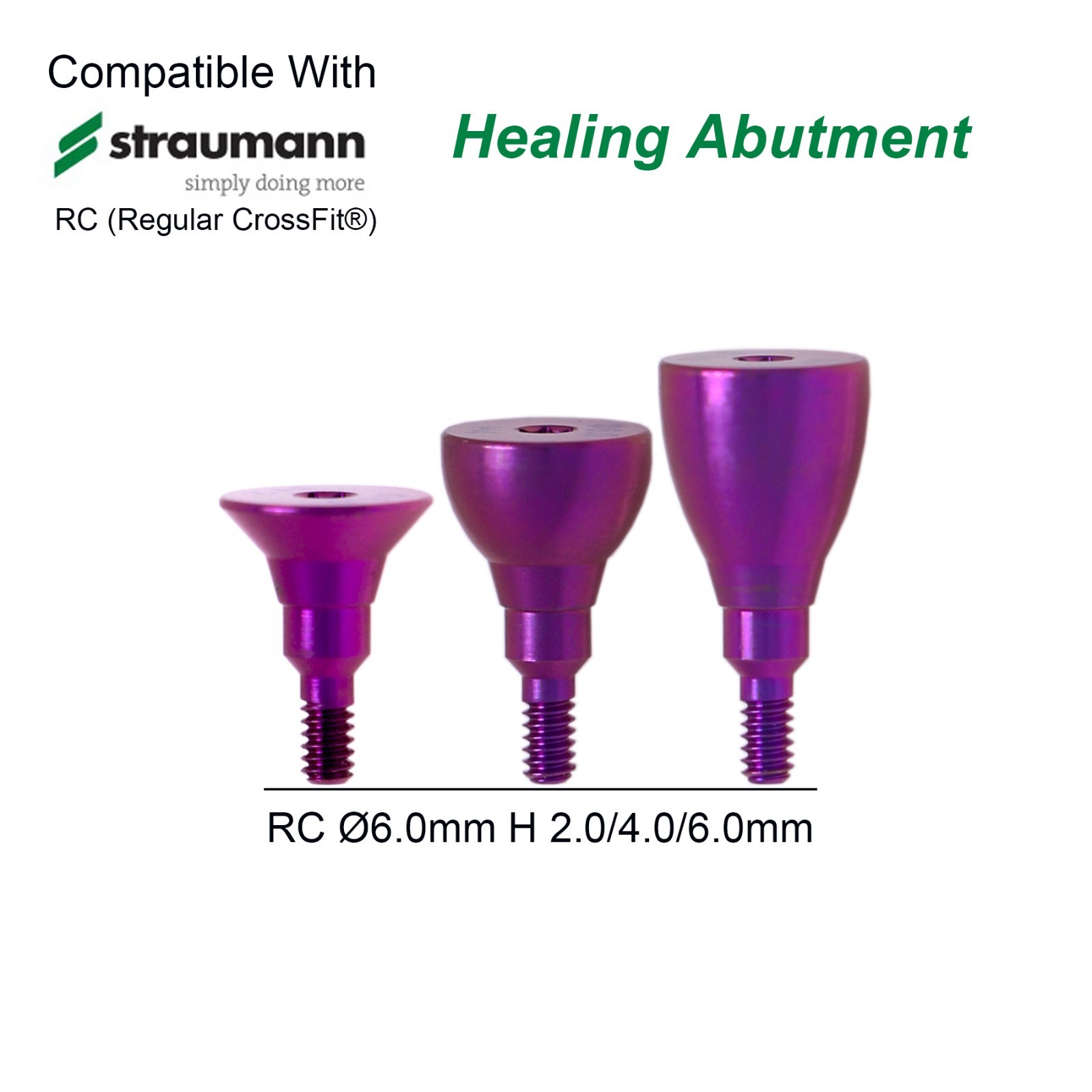 US Conical Connection Healing Cap Abutment NC RC Fit Straumann ITI BL BLT Dental