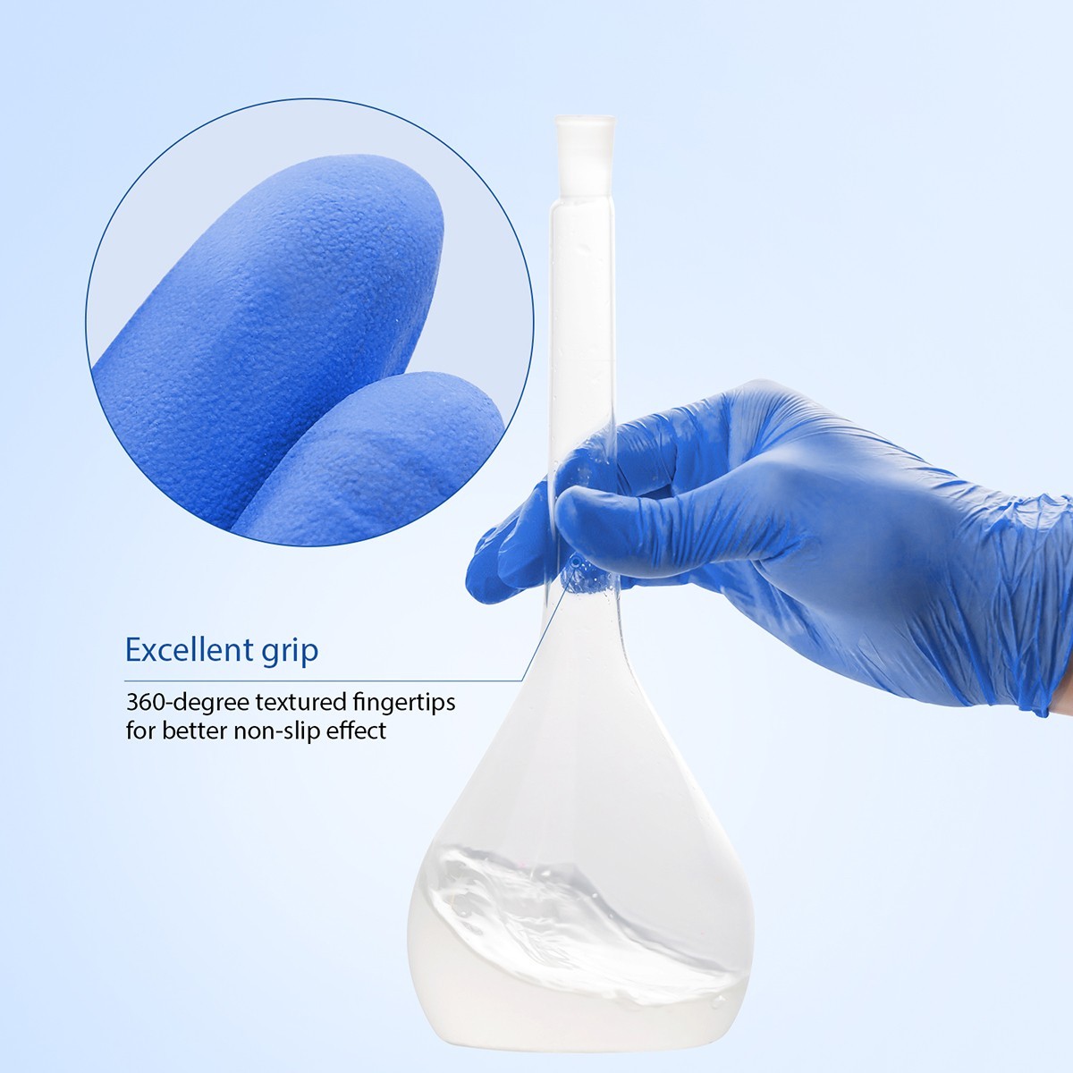 4 Mil Medical Grade Blue Nitrile Exam Latex Free Gloves S/M/L/XL Blue Gloves