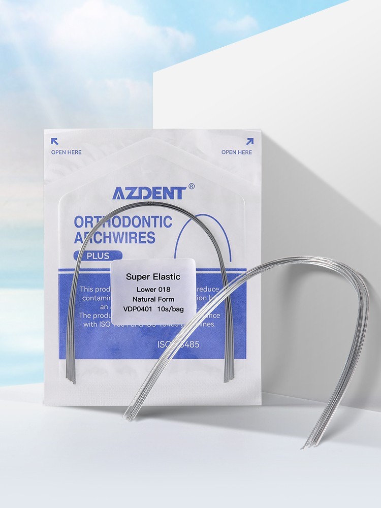 AZDENT PLUS Dental Orthodontic Niti Arch Wire Super Elastic Ovoid Form Round