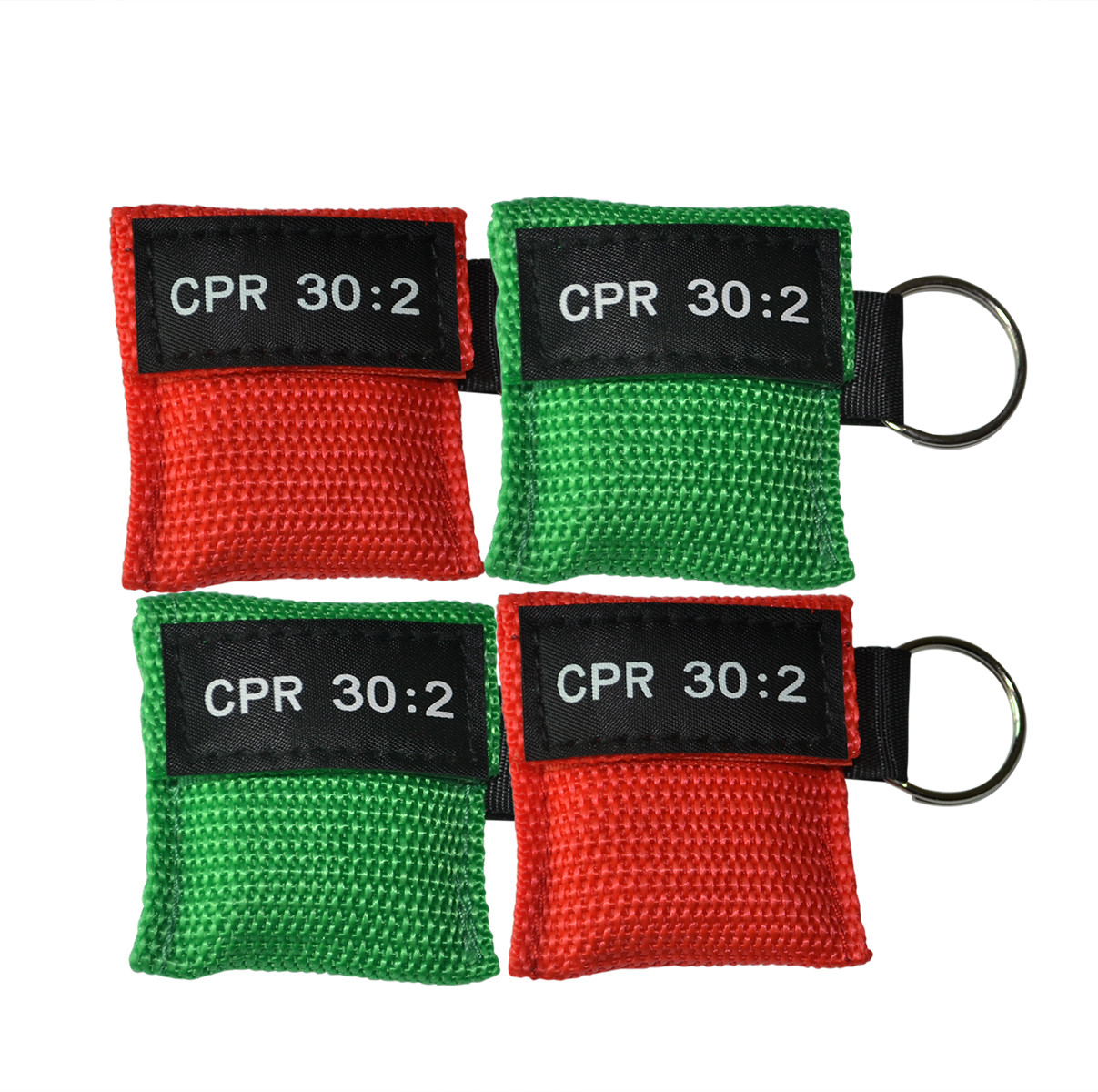 300pcs CPR Mask Random Color Keychain Pouch One-way Valve Respirater First Aid