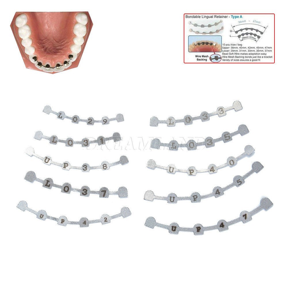 2/ Dental Lingual Retainer Bonding Upper Lower 3-3 With Mesh Universal
