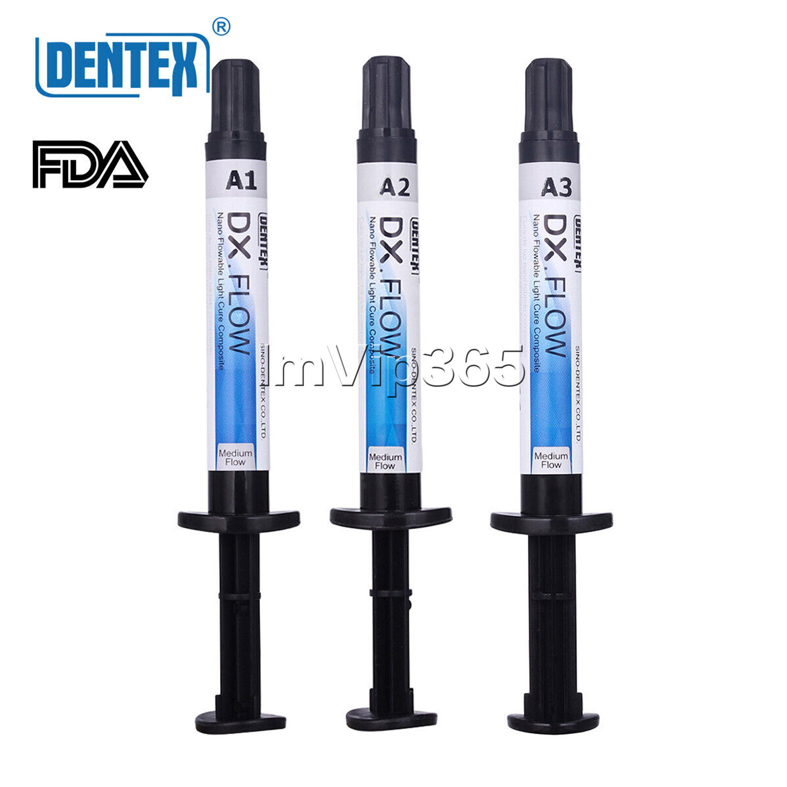 DX.FLOW DENTEX Flowable Medium Flow Light Cure Composite Resin A1, A2, A3