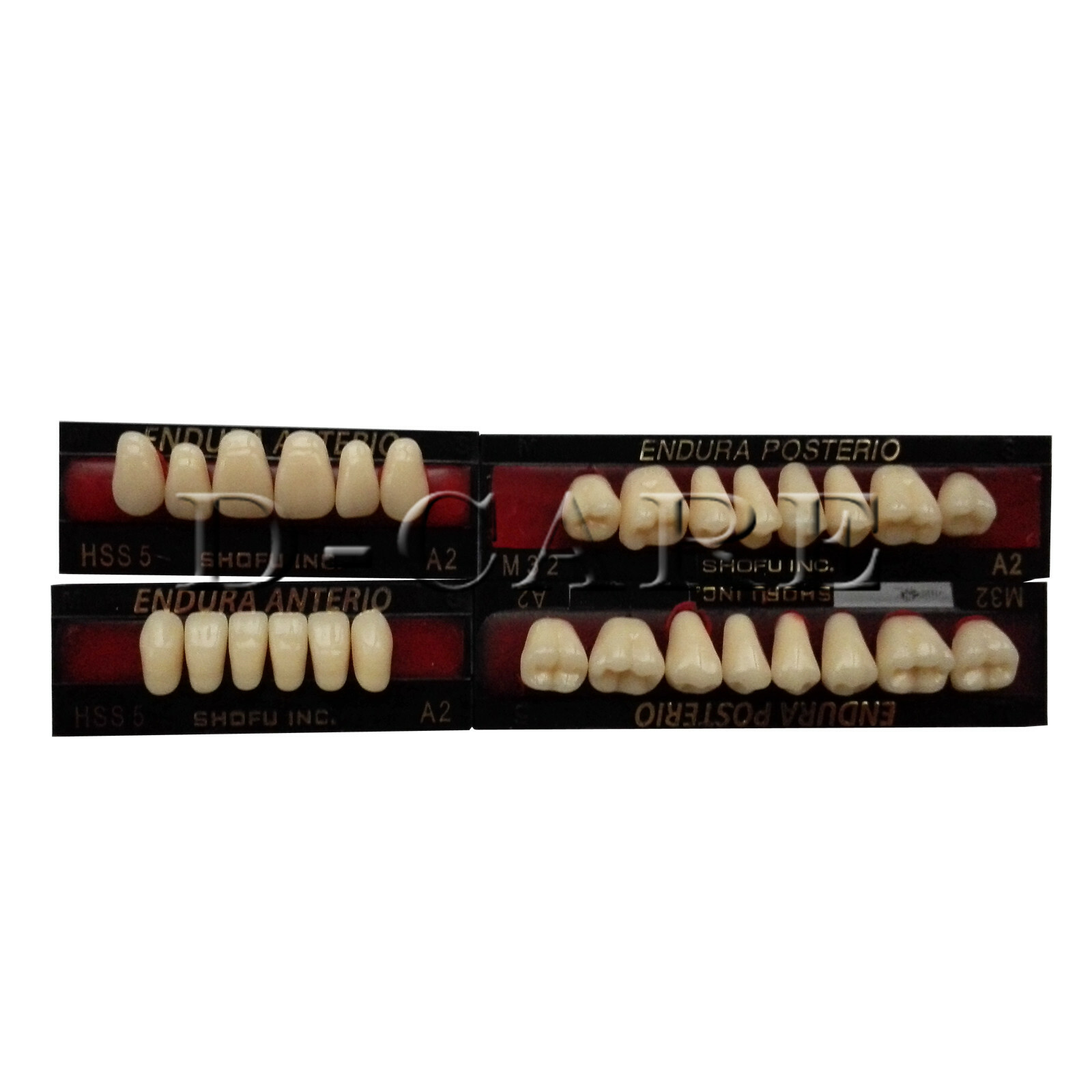 SHOFU ENDURA Dental Denture False Teeth Resin A2 M30 M32 Plastic DC
