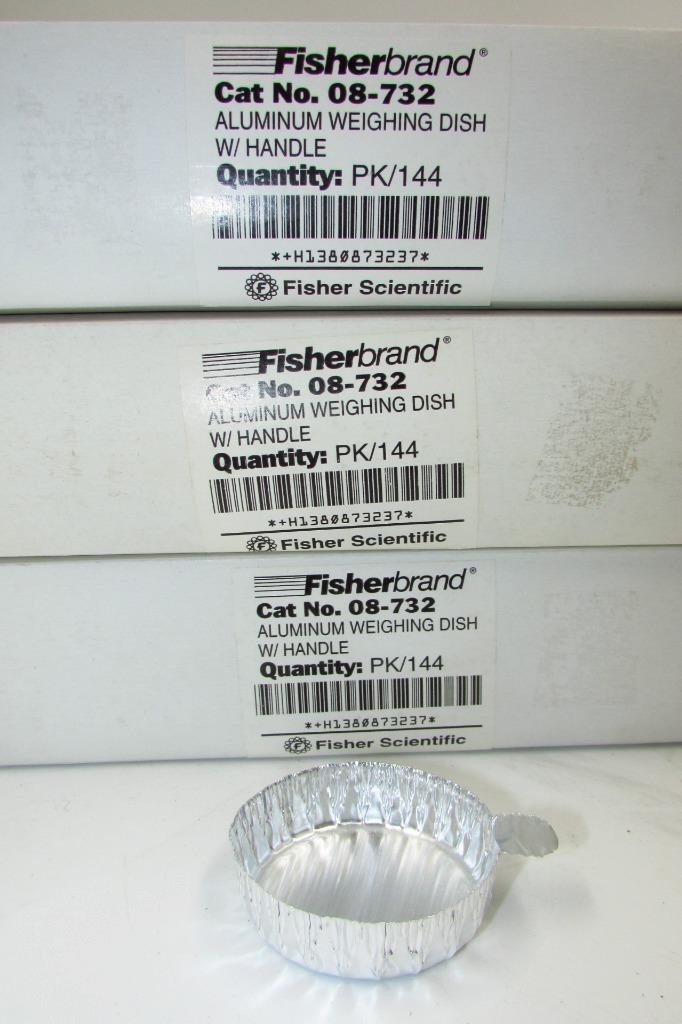 432 FisherBrand 08-732 Aluminum Weighing Dishes/Dish w/ Handle Fisher Scientific