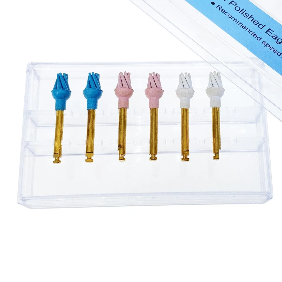 Dental Polishing Wheel Rubber Composite Spiral Flex Burs Resin RA Polishing Kit