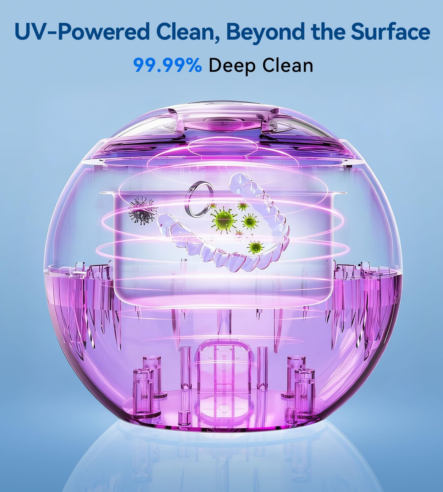 Ultrasonic Retainer Cleaner, 45kHz Retainer Cleaner Machine with Digital Time…