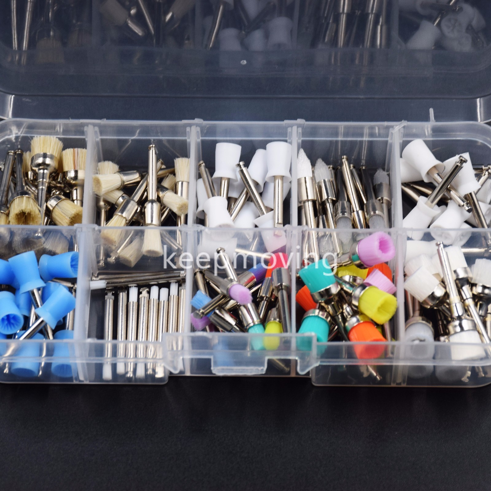 100 Pcs Dental Prophy Brush Cup Polishing Polisher 10 Mixed Types Disposable