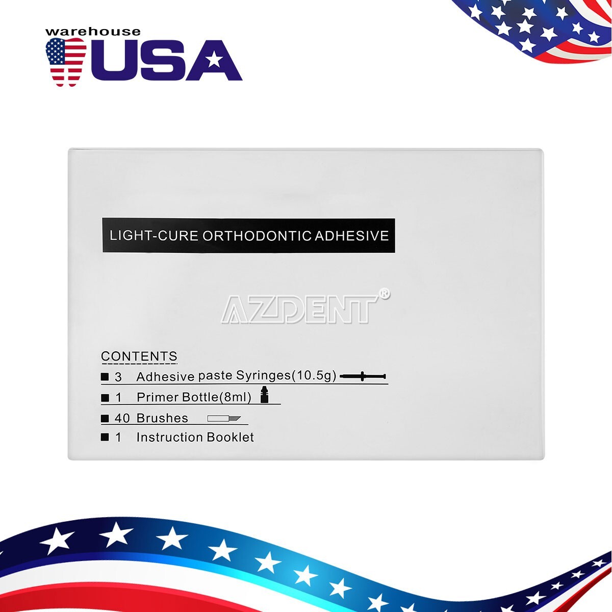 Dental Bracket Braces Glue Ortho Bonding Agents Light Cure Resin Composite Kit