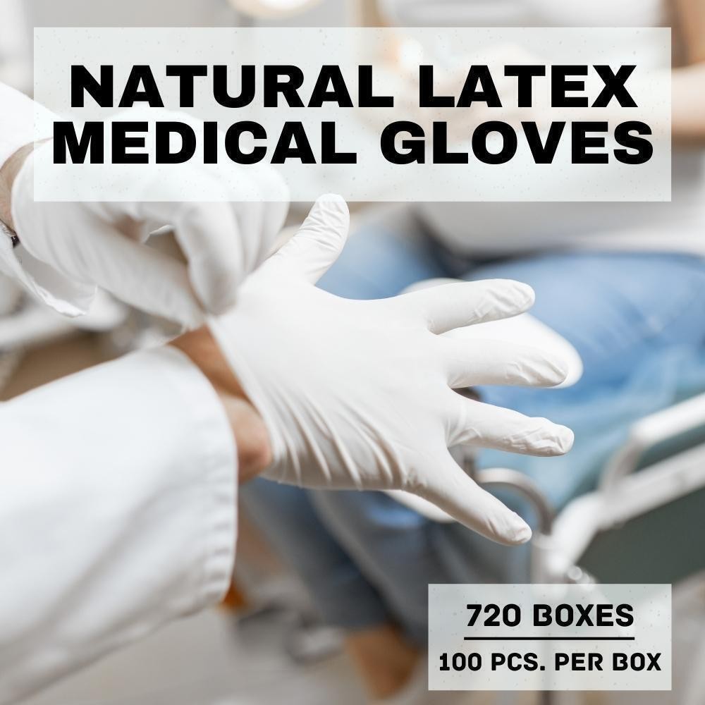 Powder Free Latex Disposable Exam Gloves Small 4.5 Mil Natural Rubber 72000 Qty