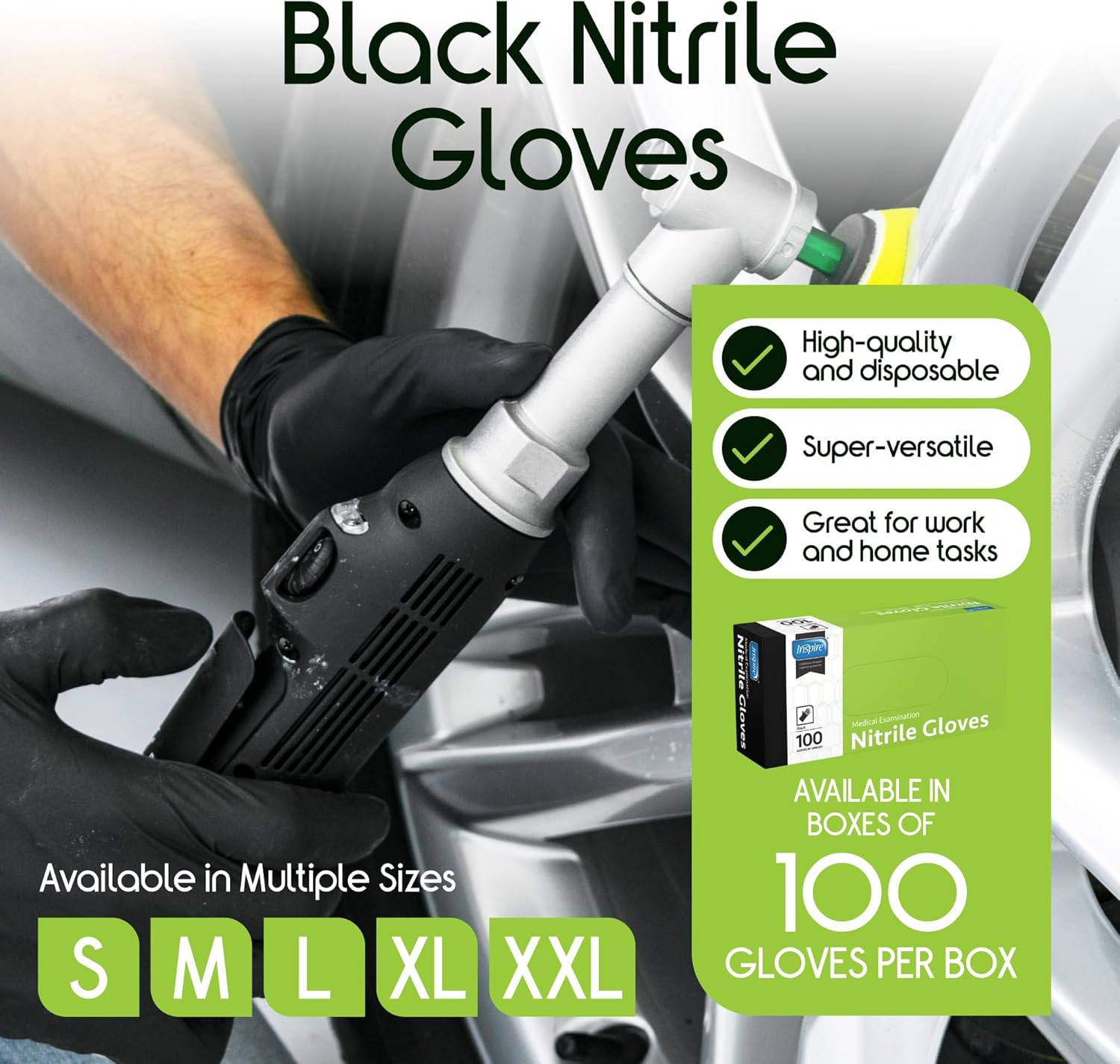 Premium Black Nitrile Disposable Gloves for Medical, Cooking & Cleaning Use
