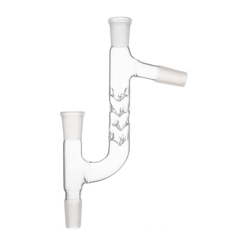 24/29 60mm Four Way Glass Vigreux Distillation Head Lab Chemistry Glassware