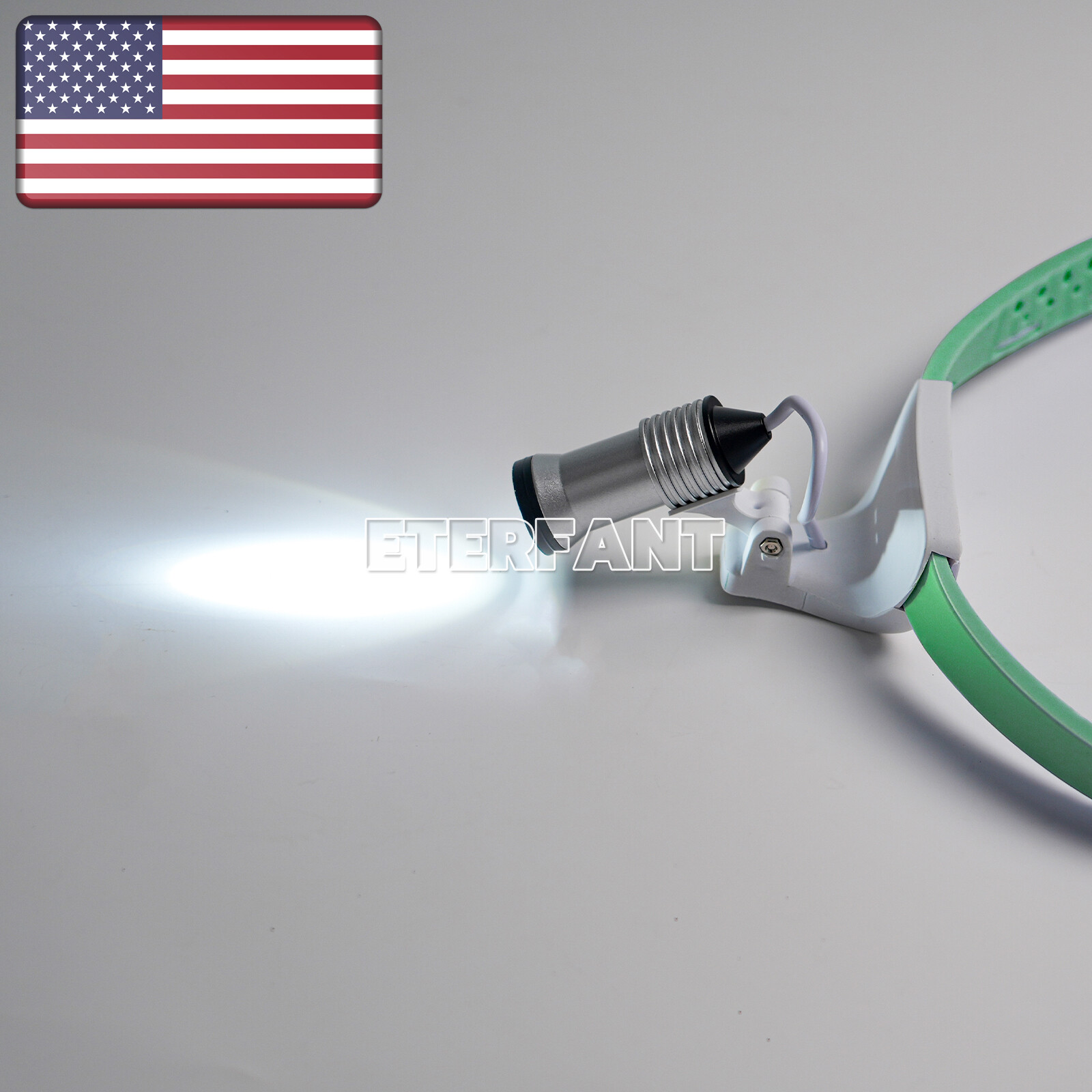 ETERFANT Dental Lightweight Silicone Headlamp Surgery Medical 5W LED Green