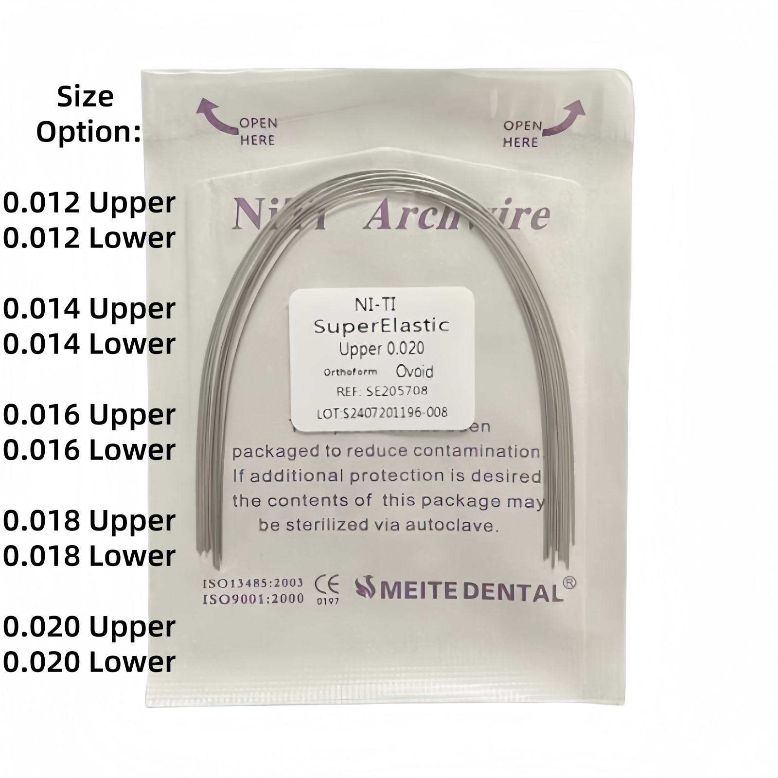 10Pack Dental Ortho Heat Thermal Activated/Super Niti/Stainless Steel Arch Wires