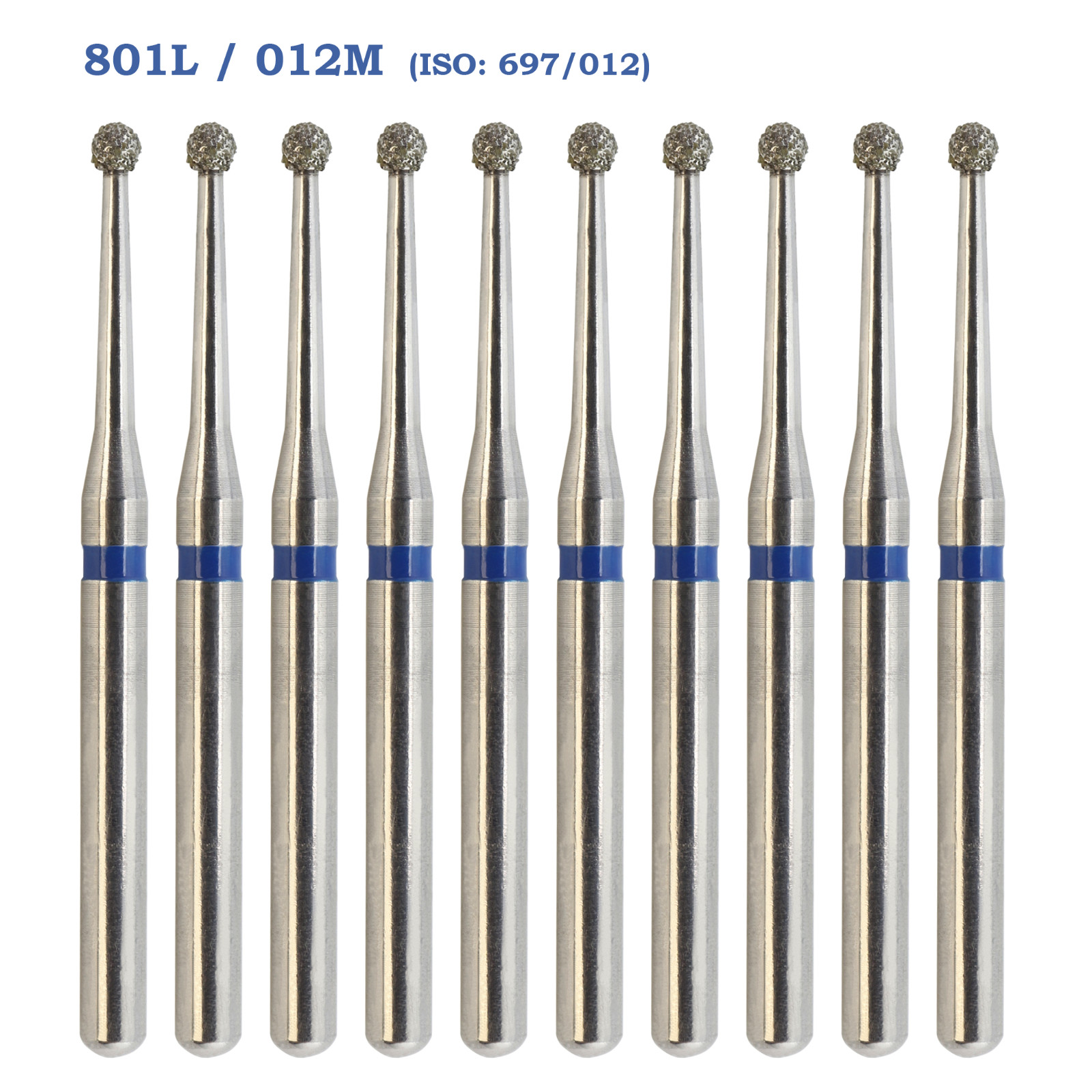 Dental Diamond Burs Surgical Length Bur FG Round Ball 801L/012M BR-L45 Standard