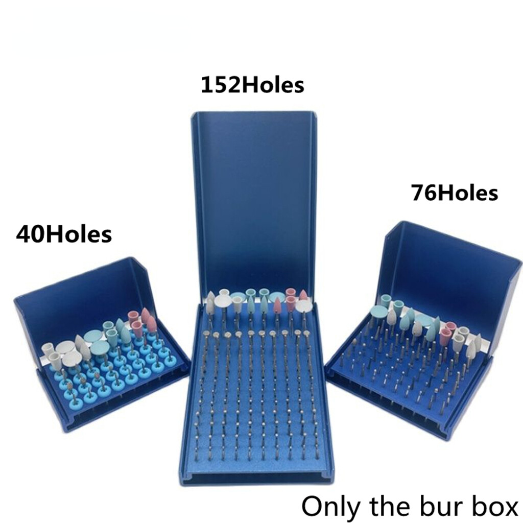 152 Holes Dental High Speed Diamond Burs Holder Block Aluminium Box Autoclavable