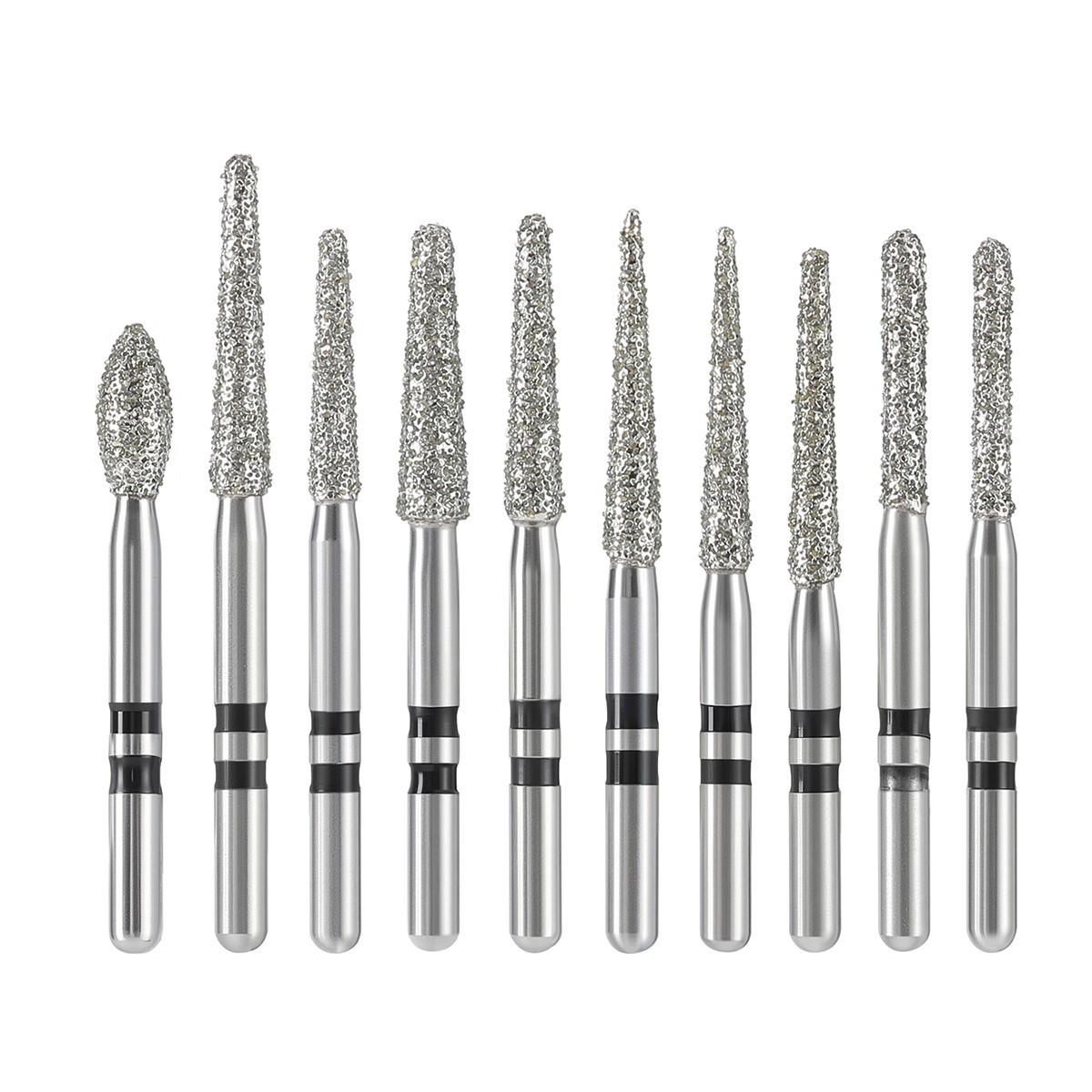 AZDENT Dental Zirconia Cutting Diamond Burs FG Kit for High Speed Handpiece