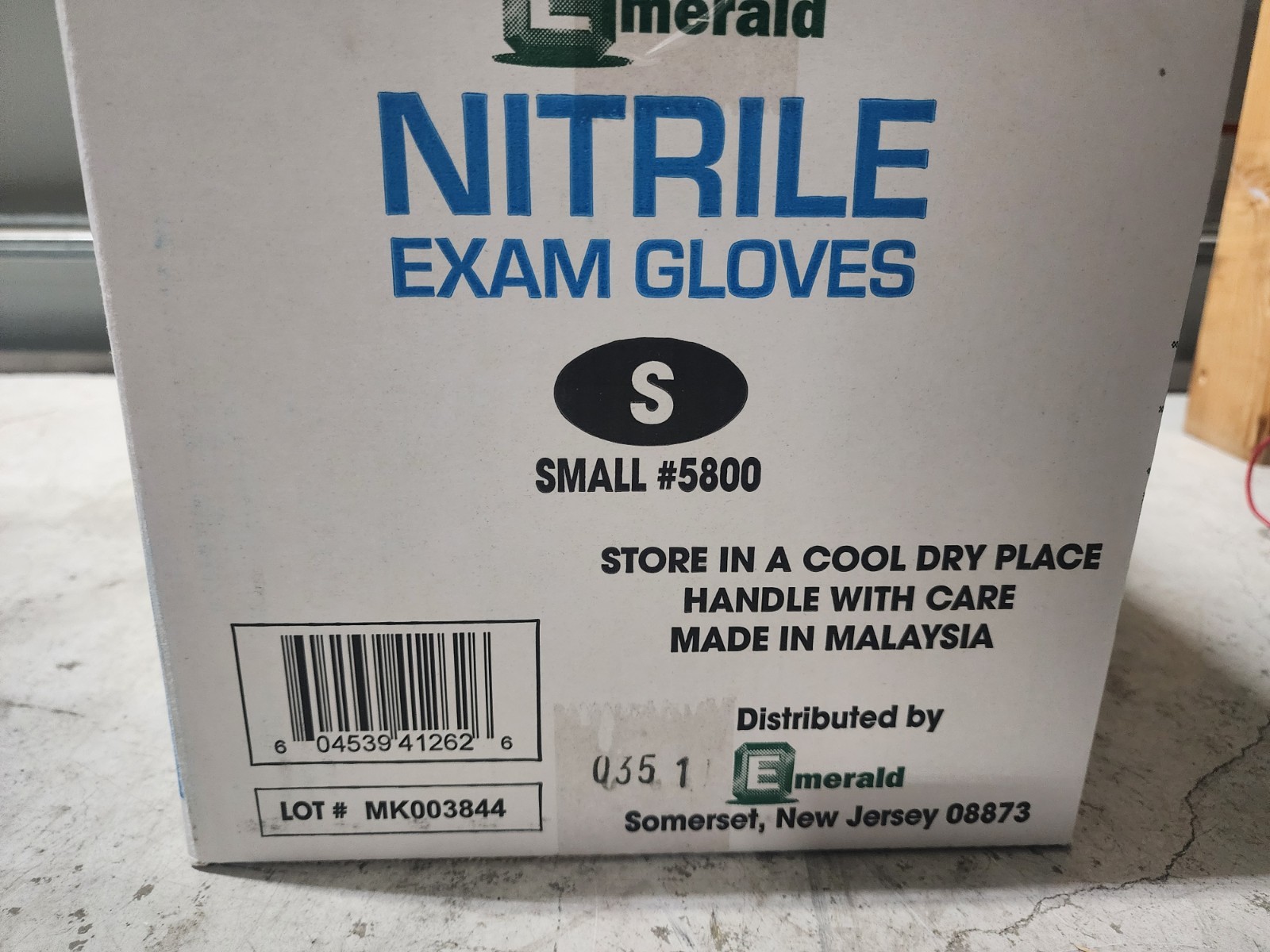 Emerald Nitrile Exam Gloves,Samll #5800