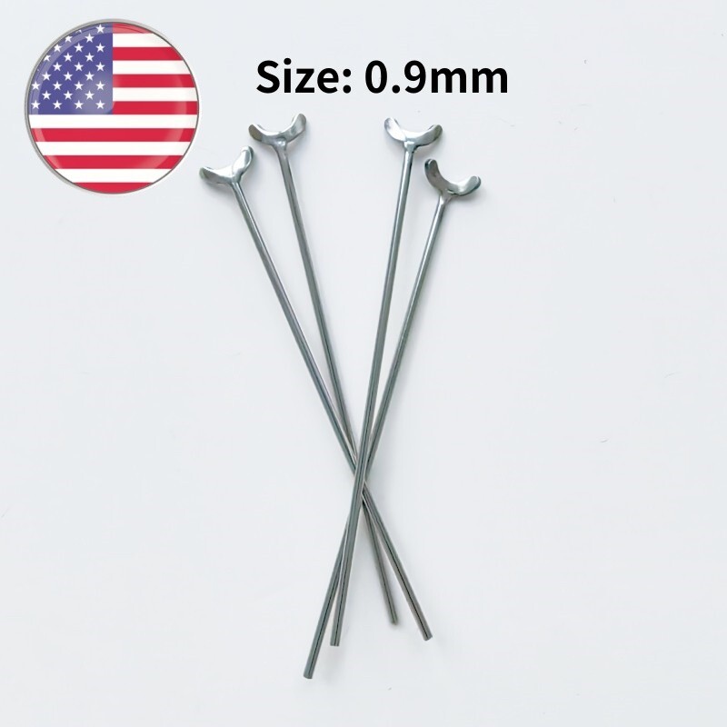 20Pcs 0.9mm Dental Ball Retainer J Clasp Oblique Clasps Bars Y-Type Scheu Style