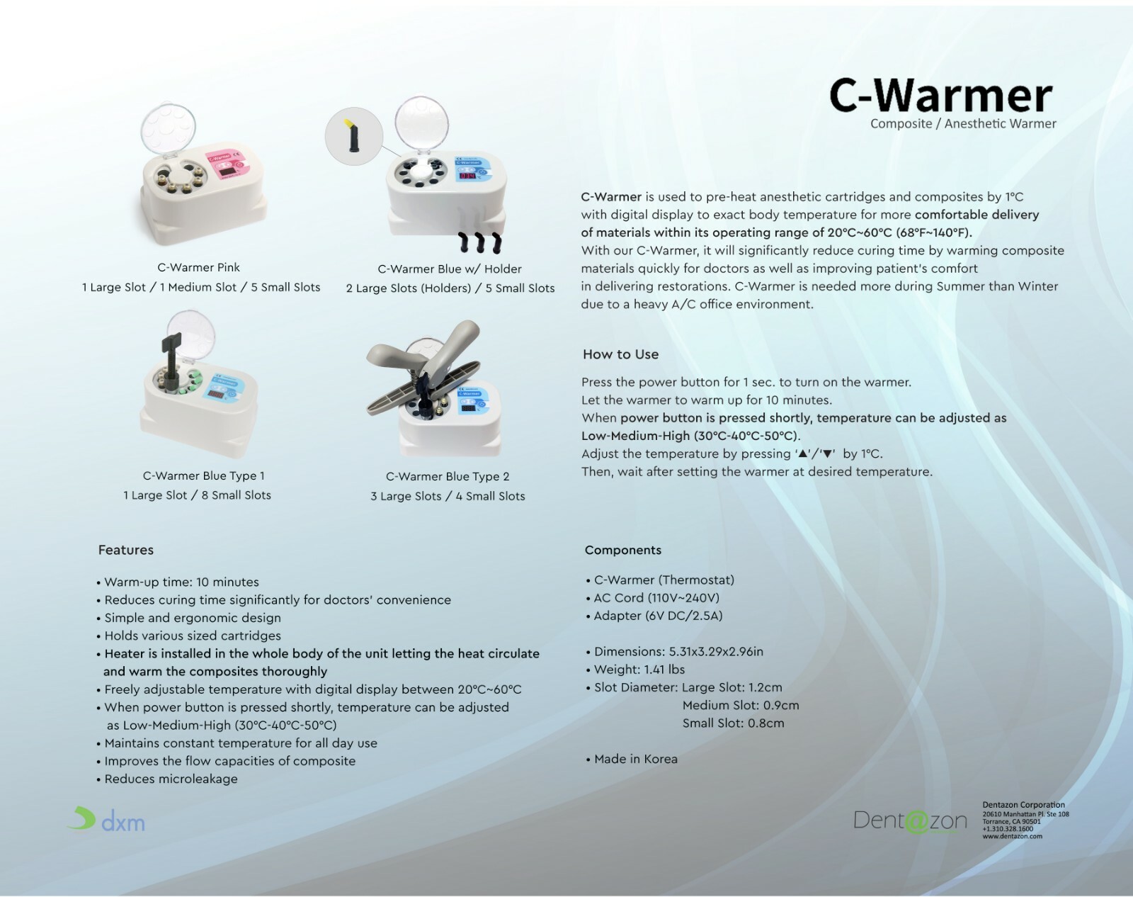 [DXM] C-Warmer Dental Composite Resin Compule Anesthetic Cartridge Warmer
