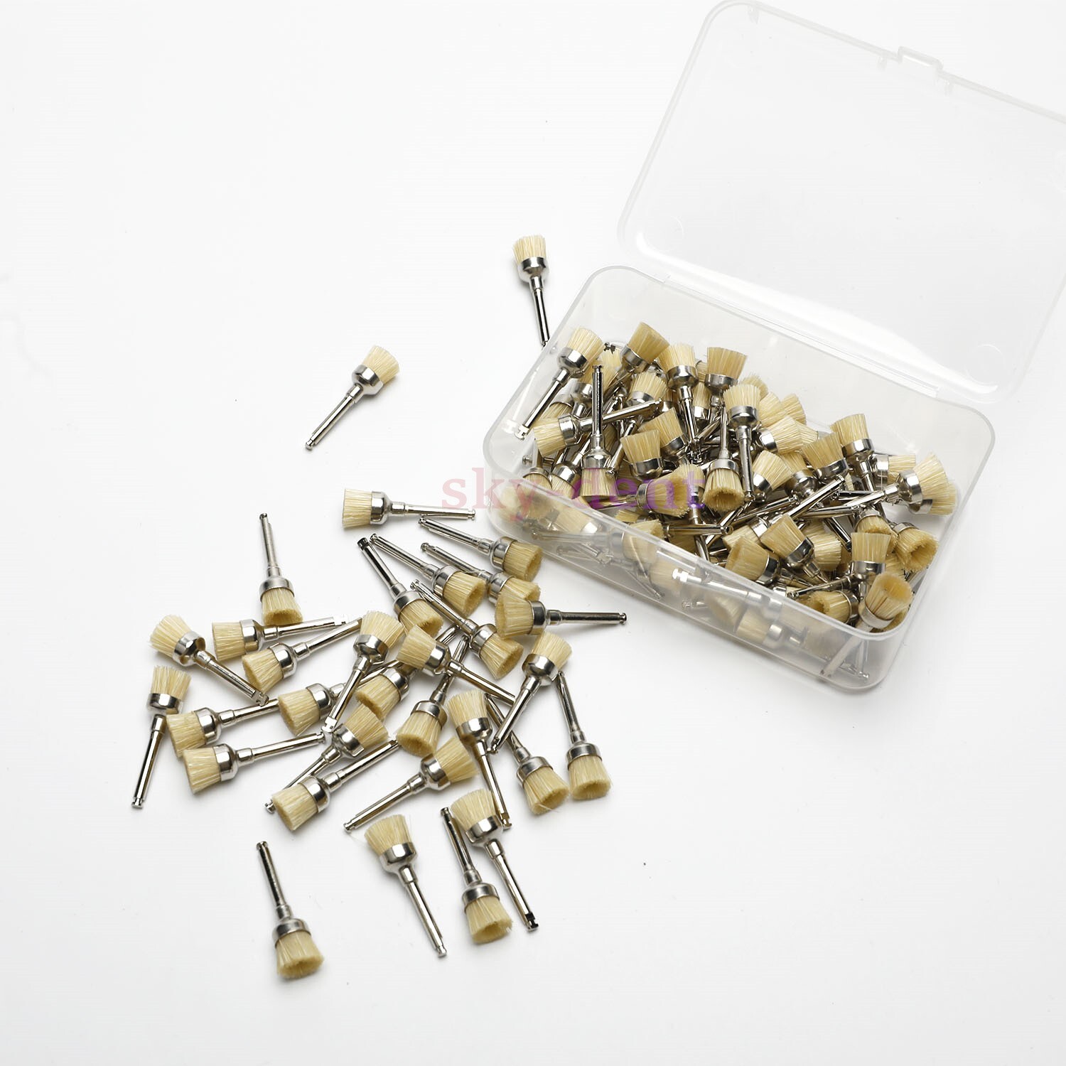 Dental Nylon Bristle Rubber Latch Flat Prophy Cups Polishing Brushes Prophylaxis