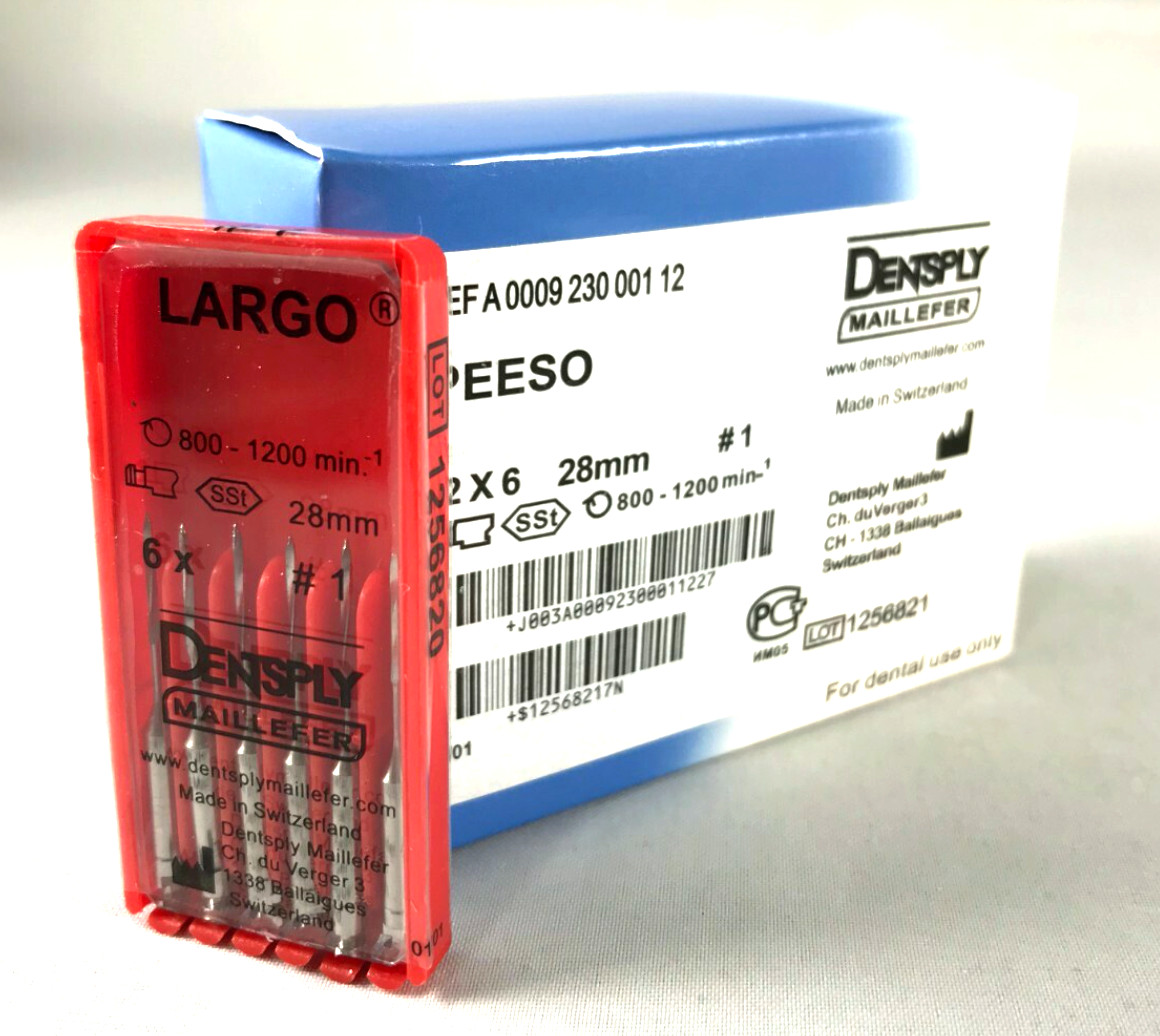 Dentsply Maillefer Peeso Reamer Endo Rotary Drills 32mm all sizes (6 per pk)