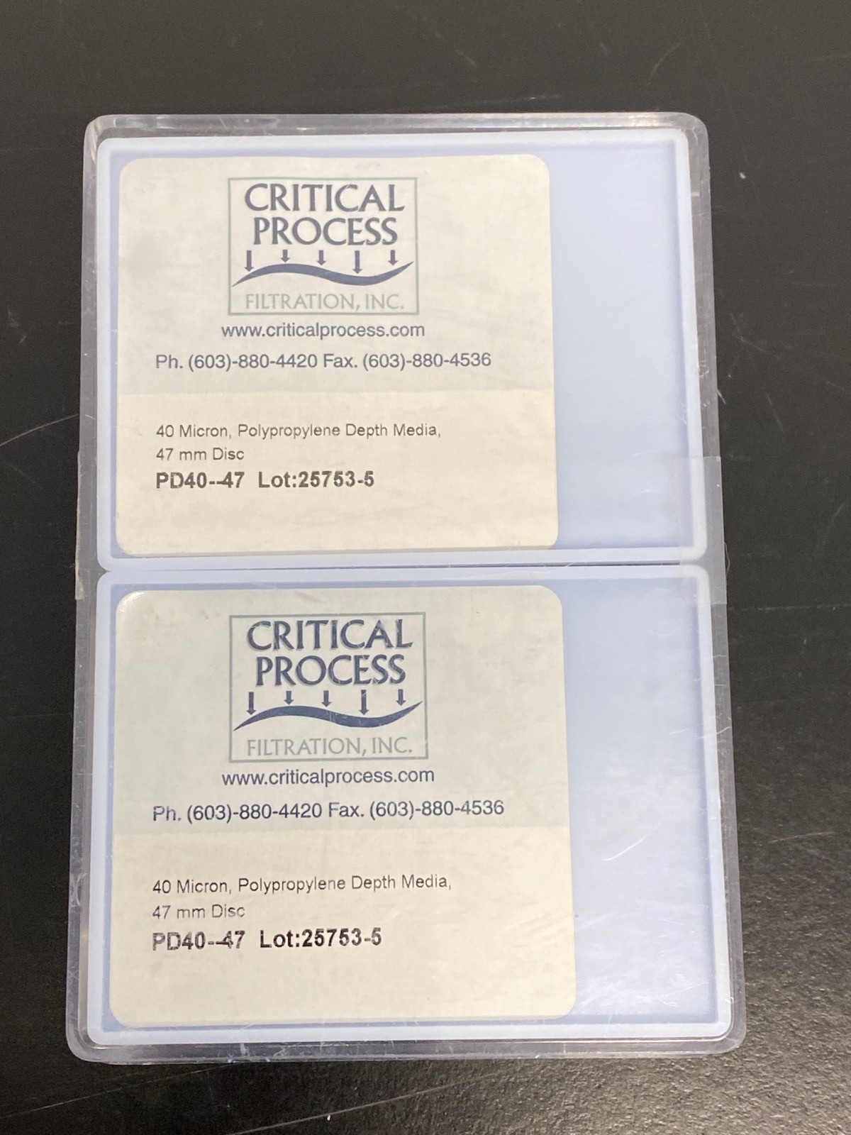 CRITICAL PROCESS 47mm PP Depth Media Filters .45um .65um 1um PD40 PD60 PD100