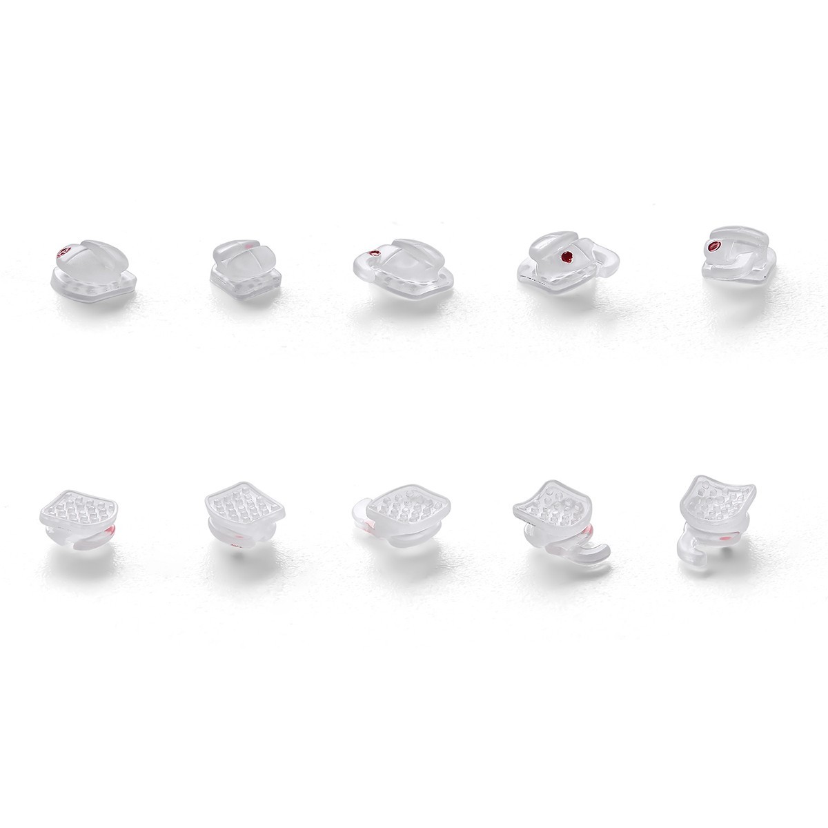AZDENT Dental Orthodontic Ceramic Brackets Braces Roth/MBT 0.022 Hooks 345