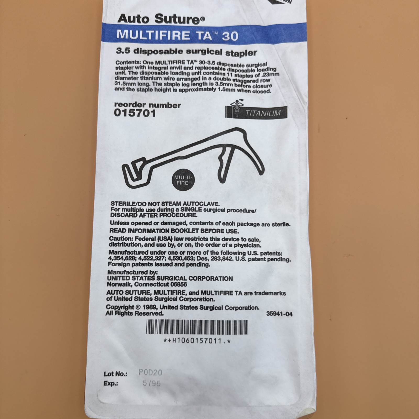 Auto Suture stapler Multifire TA-30