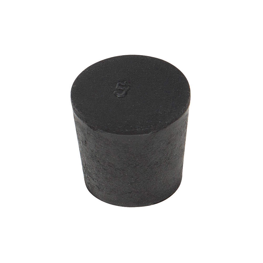 GRAINGER APPROVED 5-004 Stopper,Sz 5,23 mm BDia,Black,0,PK25 16ZD49