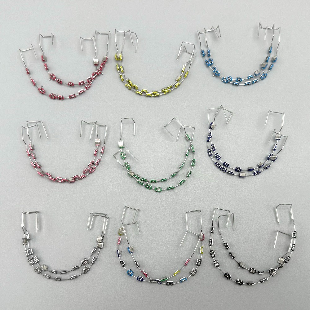 Colorful Temporary Tooth Decoration Dental Decorations with Metal Wires Ligature