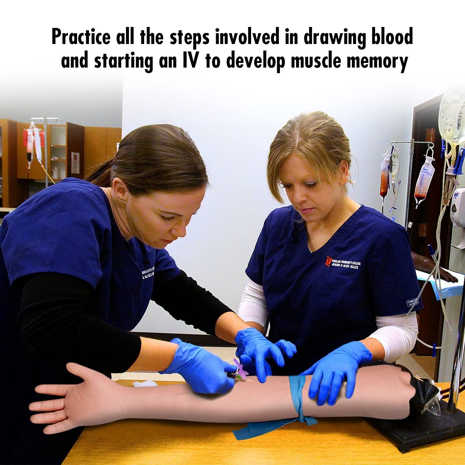 Realistic Phlebotomy Practice Kit with Online IV Training for Healthcare Pros